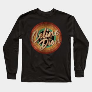 Celine Dion Vintage Circle Art Long Sleeve T-Shirt